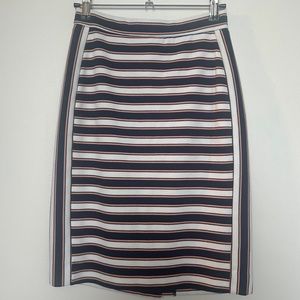 Banana Republic Factory striped pencil skirt in blue and white